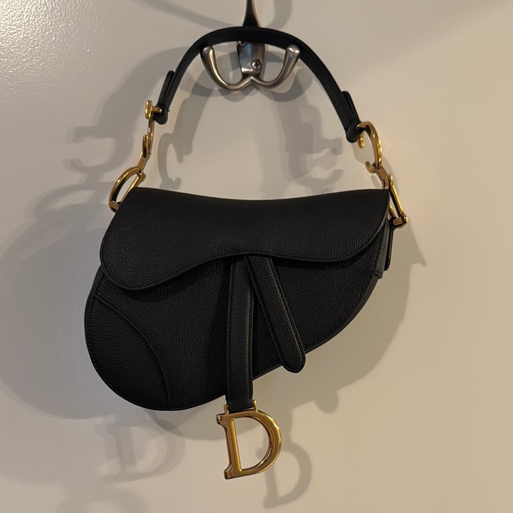 Pre-owned Authentic Dior mini saddle bag